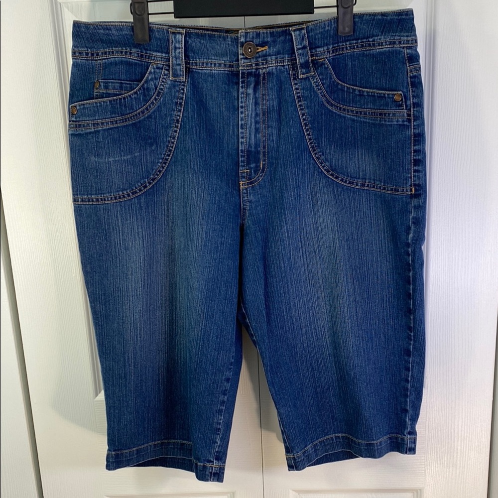 2 for $25 - Midtown Bermuda Jean Shorts, Denim, High Rise, Women’s 16 Plus